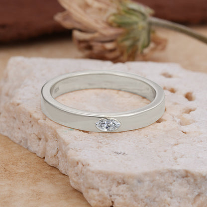 Iuxurious Oval Cut Lab Diamond  Wedding Band