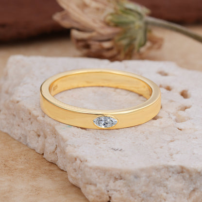 Iuxurious Oval Cut Lab Diamond  Wedding Band