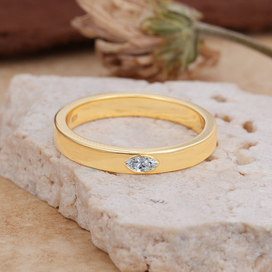 Iuxurious Oval Cut Lab Diamond  Wedding Band