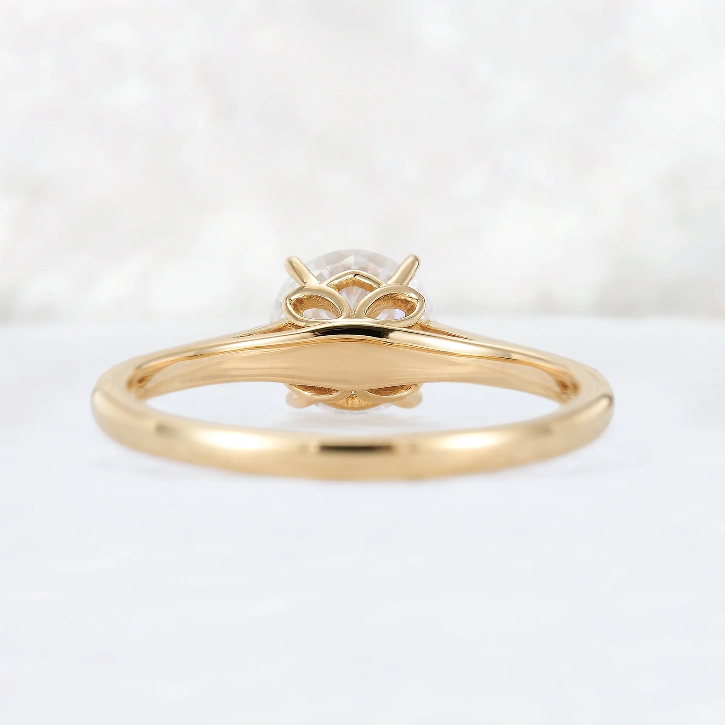 Timeless Round Cut Moissanite Half Enternity Gemstone Ring