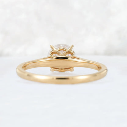 Timeless Round Cut Moissanite Half Enternity Gemstone Ring