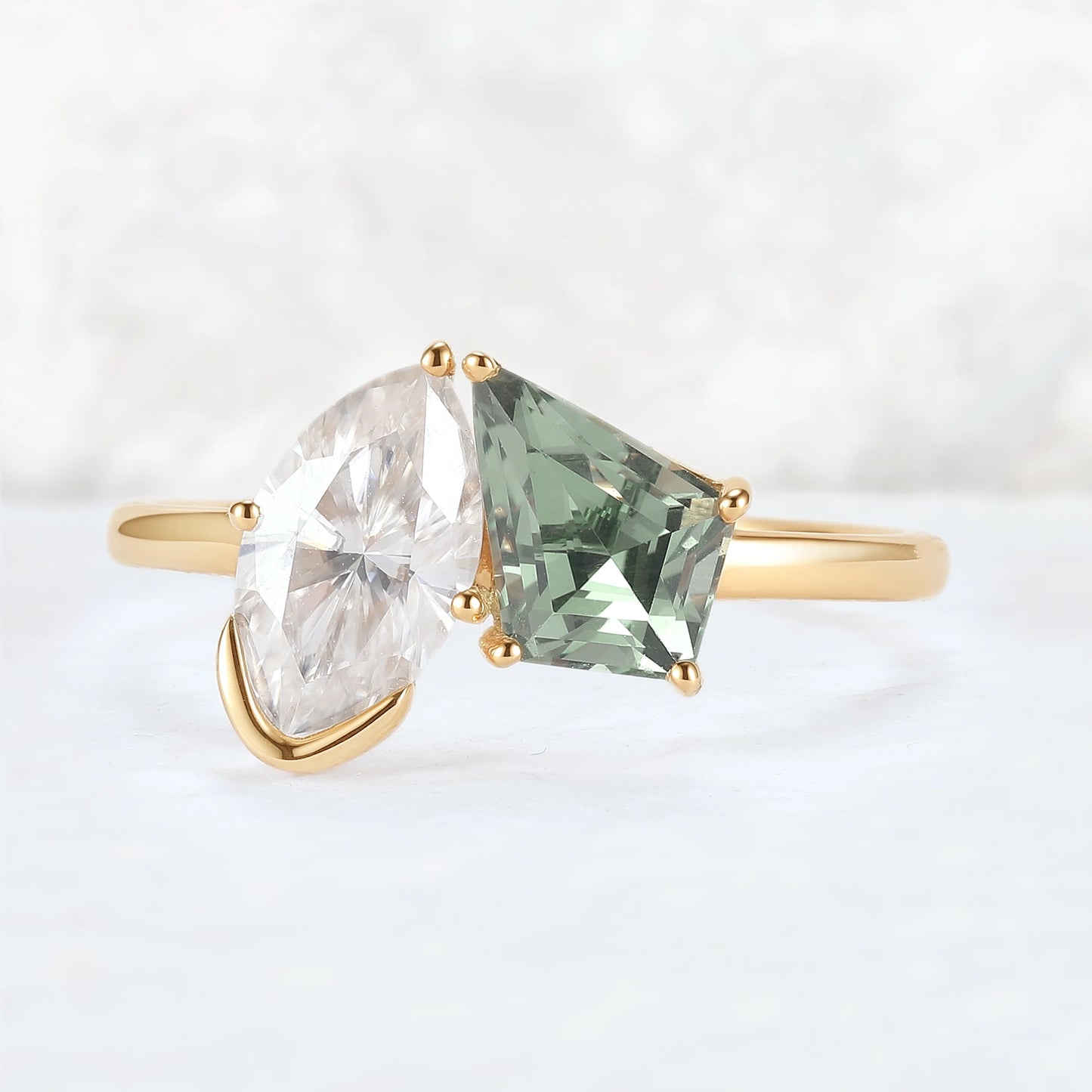 Toi Et Moi Two Stone Marquise & Kite Gemstone Ring