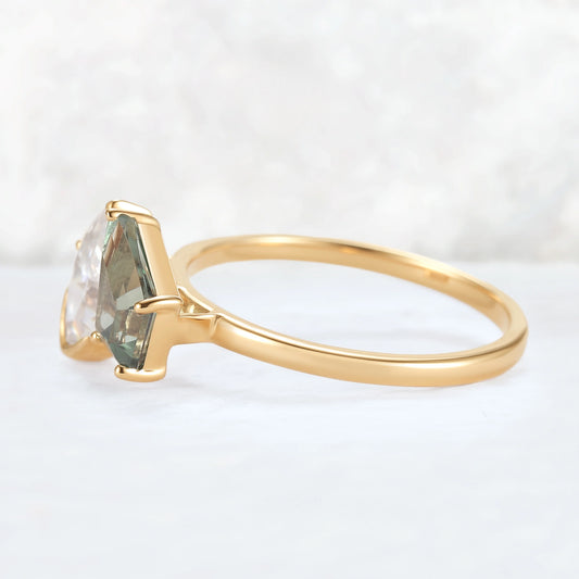 Toi Et Moi Two Stone Marquise & Kite Gemstone Ring