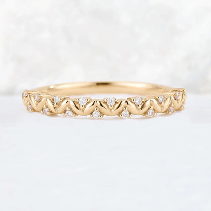 Unique Matching Moissanite Stacking Ring