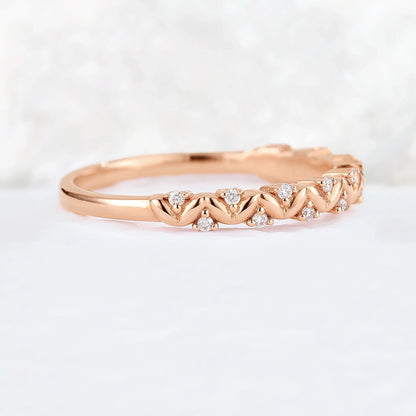 Unique Matching Moissanite Stacking Ring