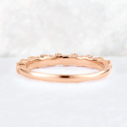 Unique Matching Moissanite Stacking Ring