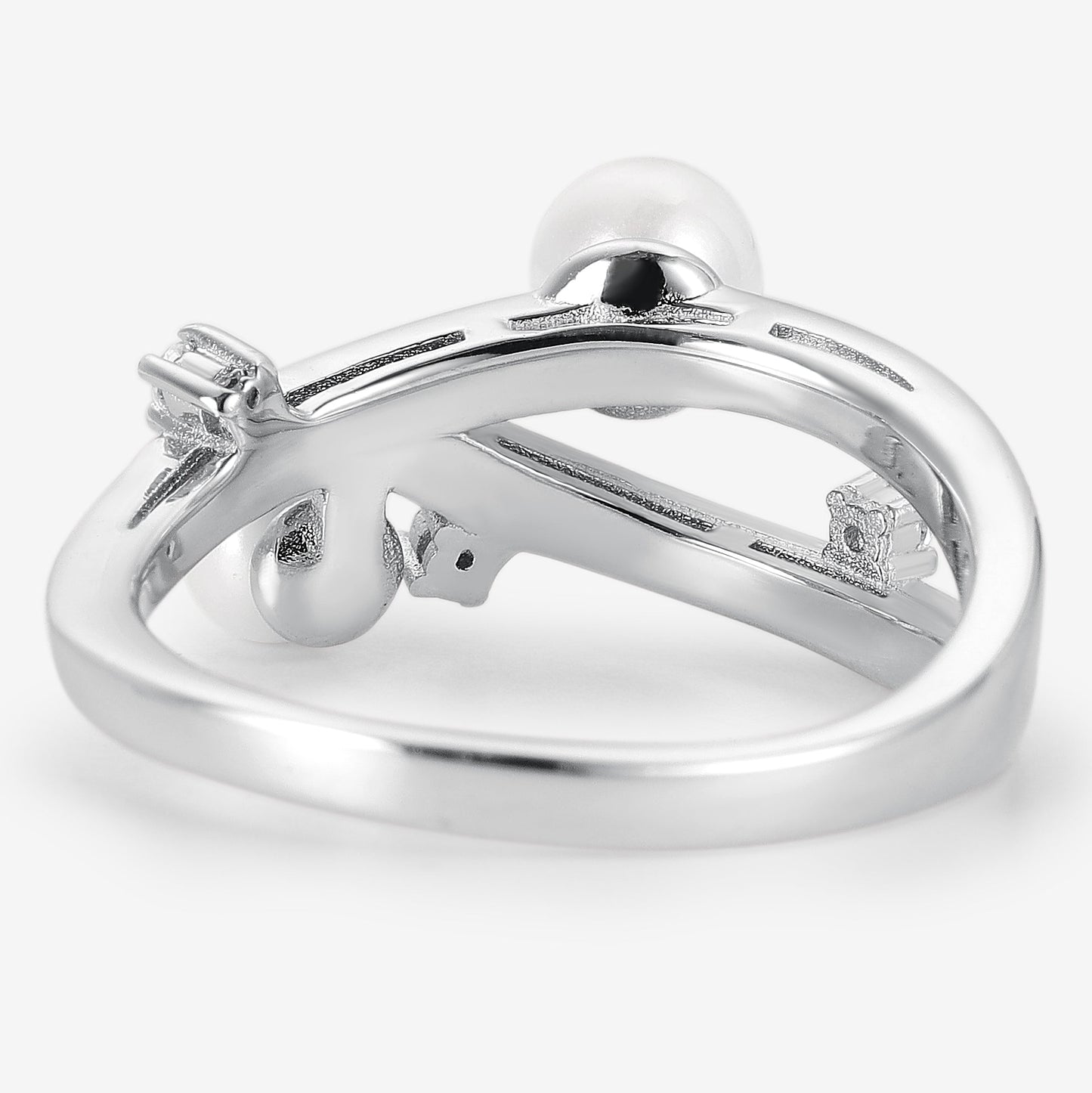 Gemini Zodiac Pearl Engagement Ring