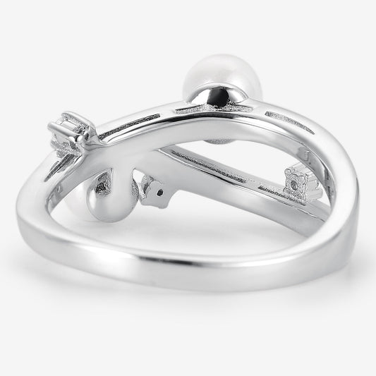 Gemini Zodiac Pearl Engagement Ring