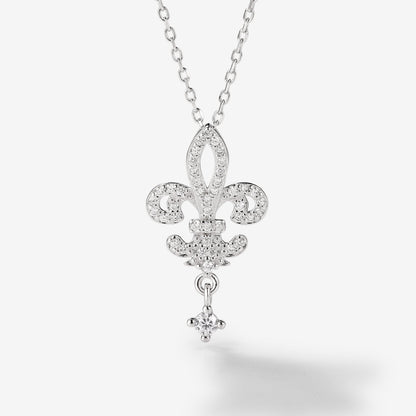 Nature Inspired Iris Flower Necklace