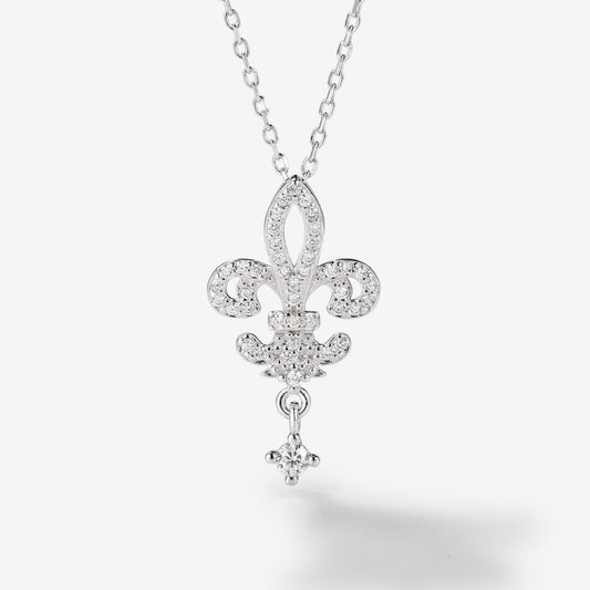 Nature Inspired Iris Flower Necklace