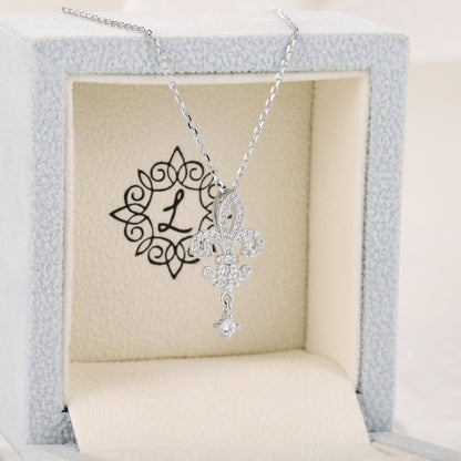 Nature Inspired Iris Flower Necklace