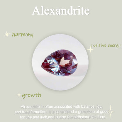 Unique Marquise Shaped Alexandrite Moissanite Gemstone Ring