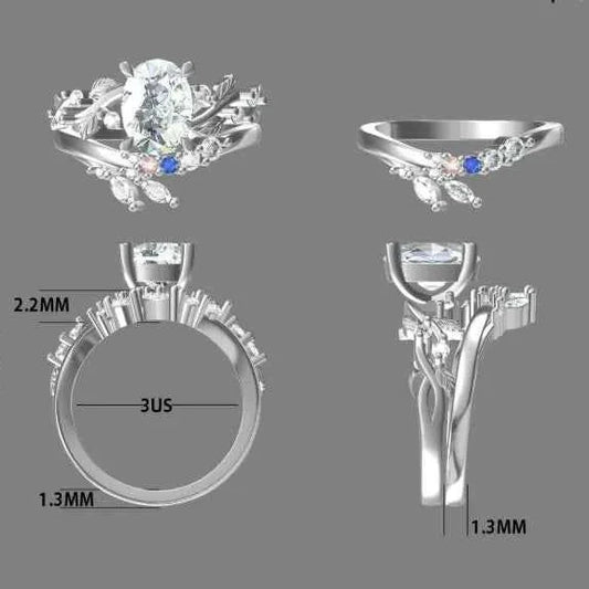 Custom Oval Cut Lab Grown Diamond Bridal Ring Set For Michael Diehl
