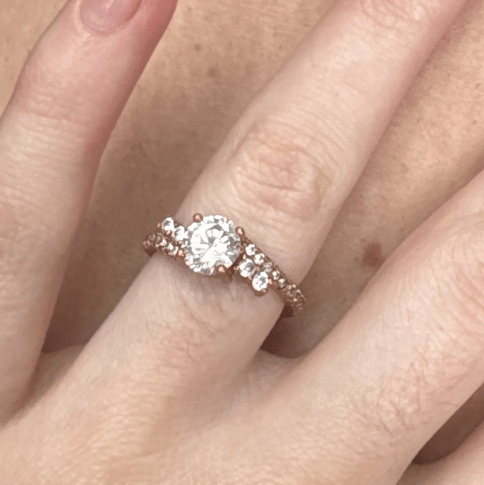 Custom Round Moissanite Engagement Ring For Hayley Heffernan