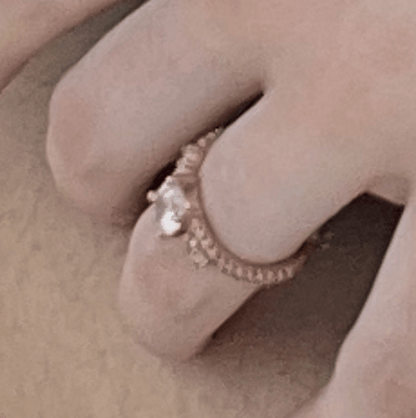 Custom Round Moissanite Engagement Ring For Hayley Heffernan