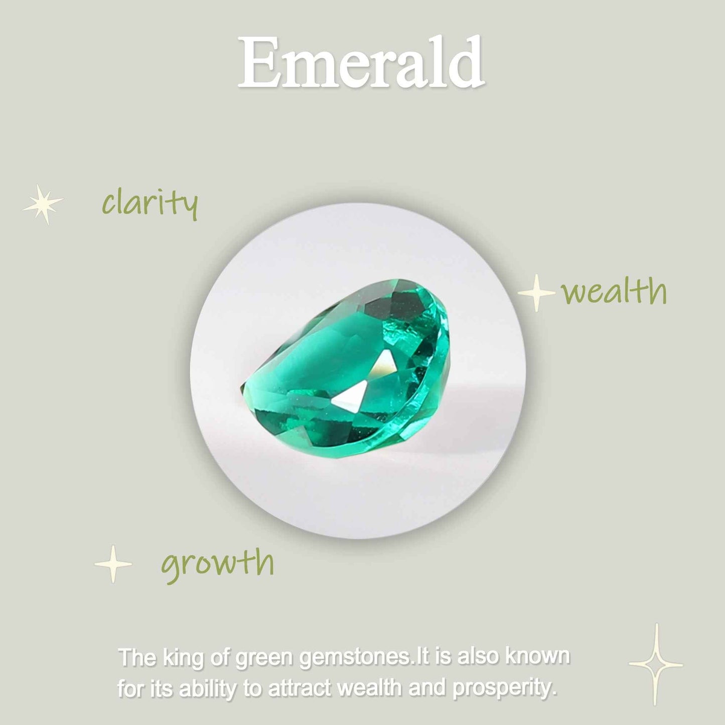 Unique Celtic Hexagon Cut Emerald Enhancer Gemstone Ring Set 2pcs