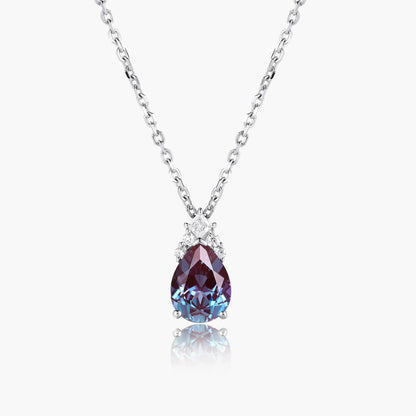 Custom Pear Cut Alexrandrite Necklace - Auriel