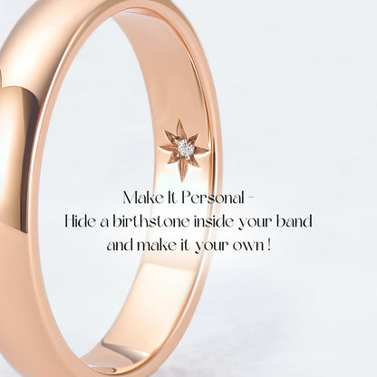 Mens 10K Yellow Gold Wedding Band with Hand-Engraved Flowers