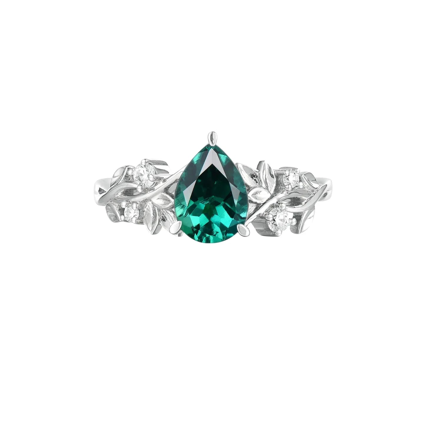 Jade Plant Inspired Engagement Ring (925 Silver) - GemsMagic