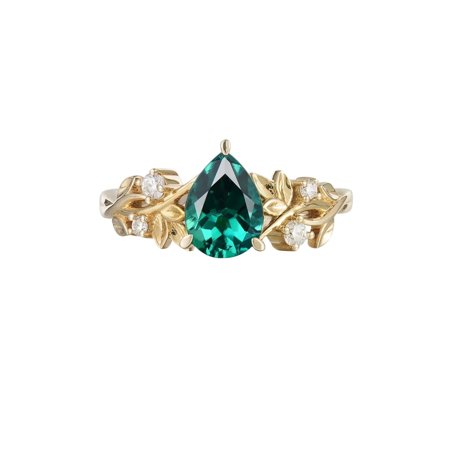Jade Plant Inspired Engagement Ring (925 Silver) - GemsMagic