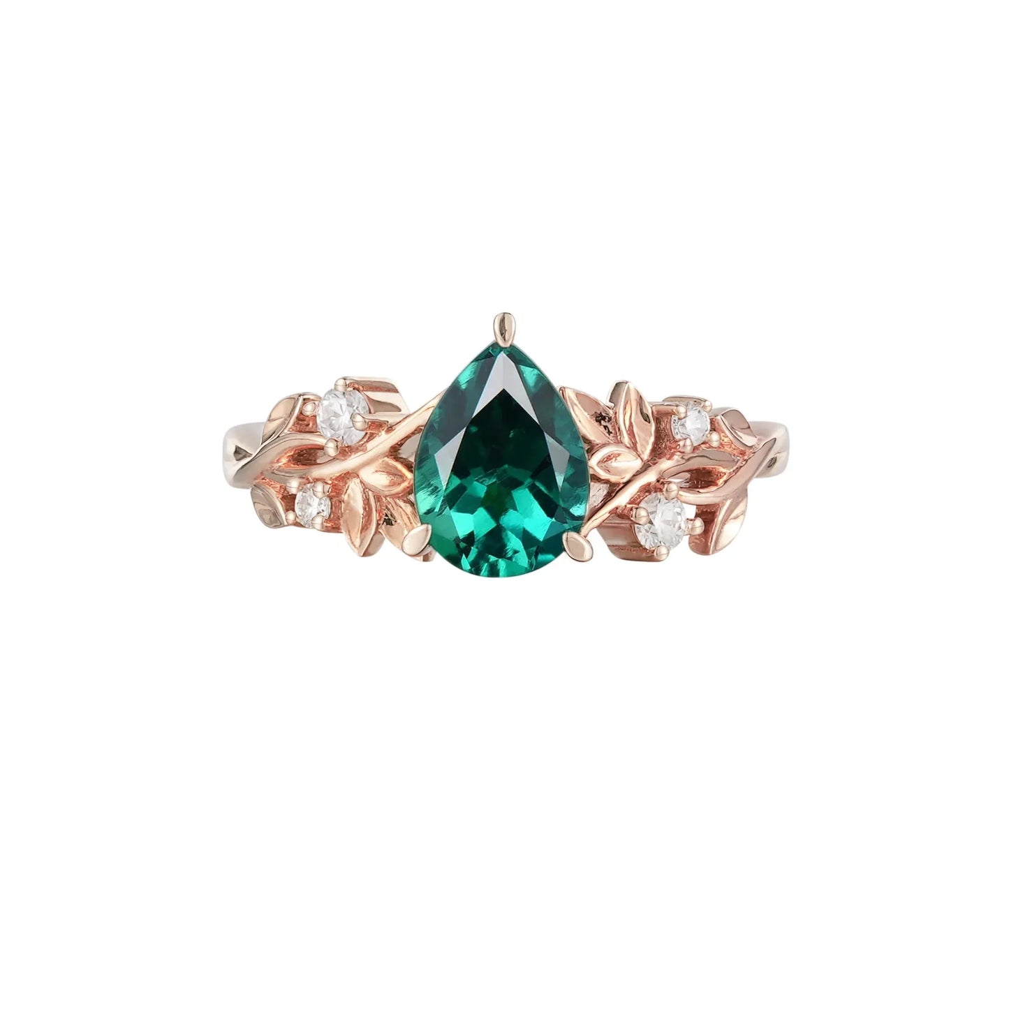 Jade Plant Inspired Engagement Ring (925 Silver) - GemsMagic