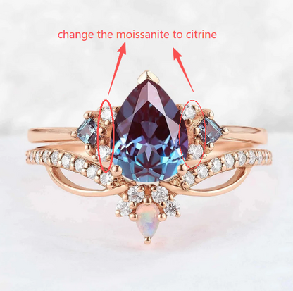 Princess Mononoke Alexandrite Ring for Micheal Smith US 8.25  silver (rose plated)