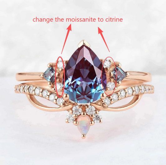 Princess Mononoke Alexandrite Ring for Micheal Smith US 8.25  silver (rose plated)