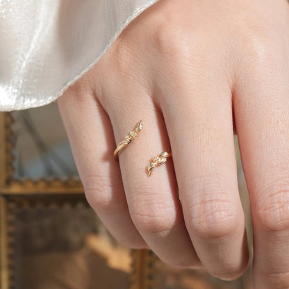 Nature Inspired Vine Floral Moissanite Enhancer Wedding Band-Chloe