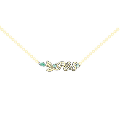 Nature’s Embrace: Custom Initial Necklace