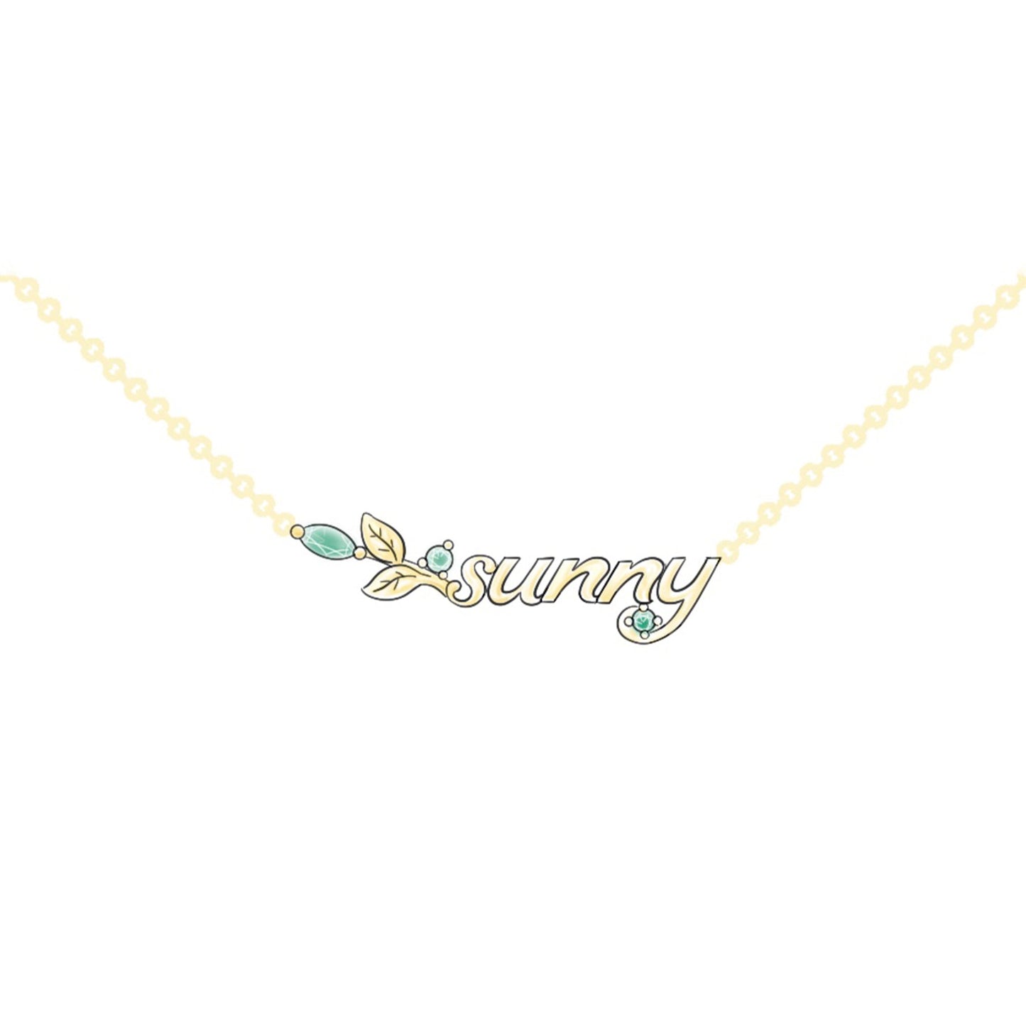 Nature’s Embrace: Custom Initial Necklace