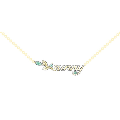 Nature’s Embrace: Custom Initial Necklace