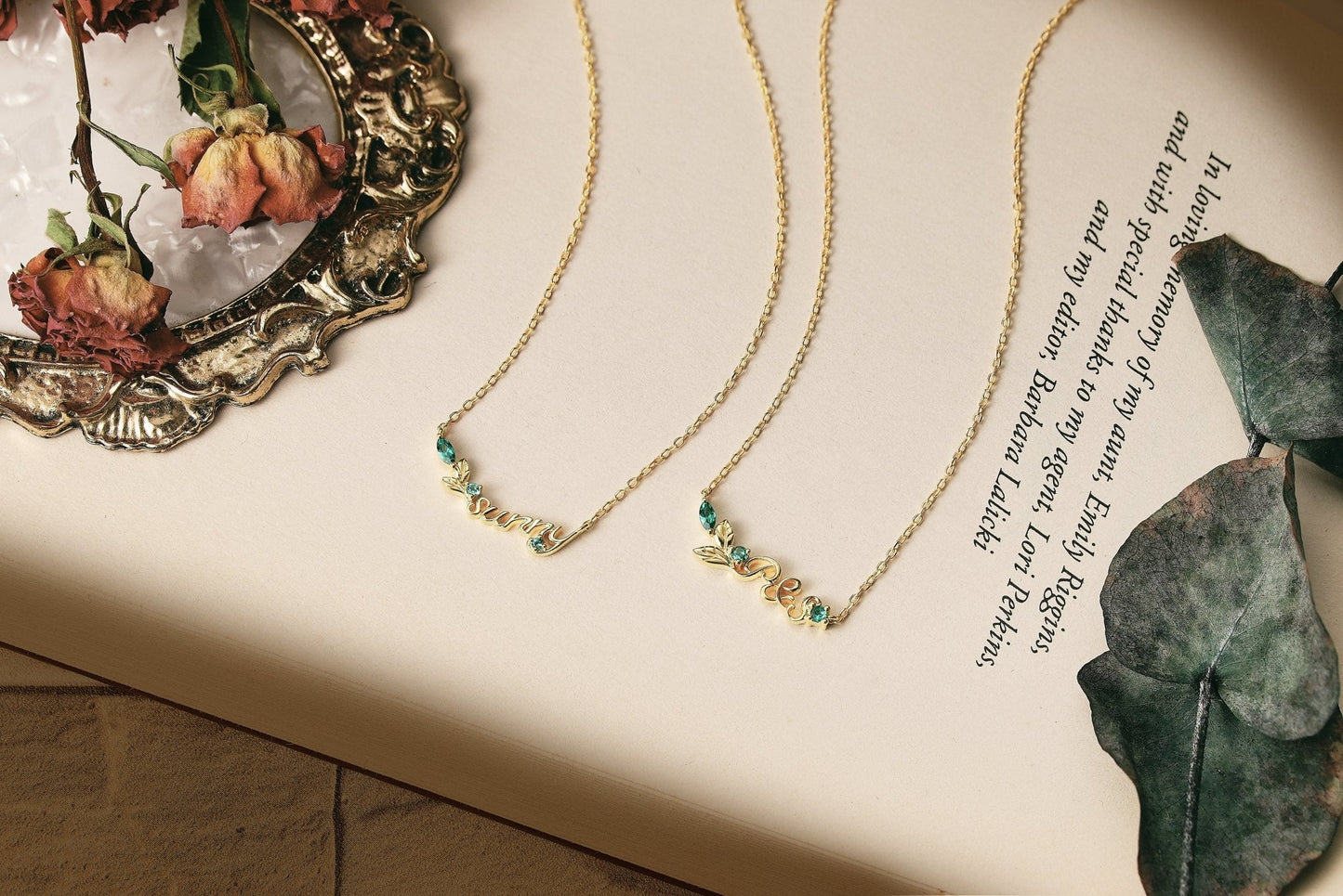 Nature’s Embrace: Custom Initial Necklace