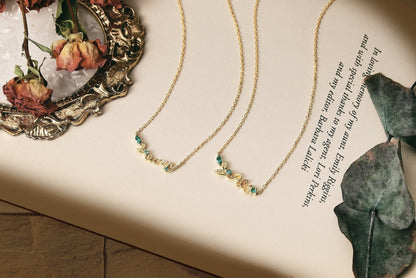 Nature’s Embrace: Custom Initial Necklace