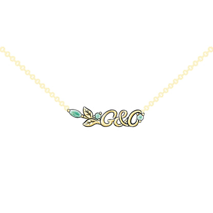 Nature’s Embrace: Custom Initial Necklace