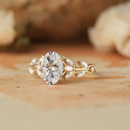 Oval Moissanite Engagement Ring-Calista
