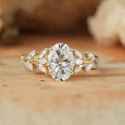 Oval Moissanite Engagement Ring-Calista