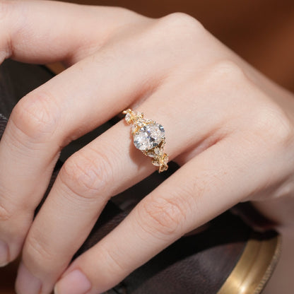 Oval Moissanite Engagement Ring-Calista