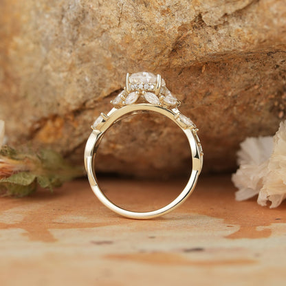 Oval Moissanite Engagement Ring-Calista