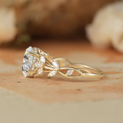 Oval Moissanite Engagement Ring-Calista