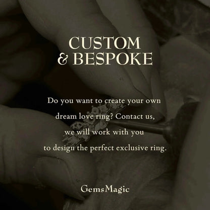 Blooming Rose Moissanite Engagement Ring Set 2pcs-Sylvaine