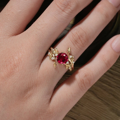 Ruby Enhancer Ring Set-Ottilie