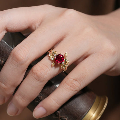 Ruby Enhancer Ring Set-Ottilie