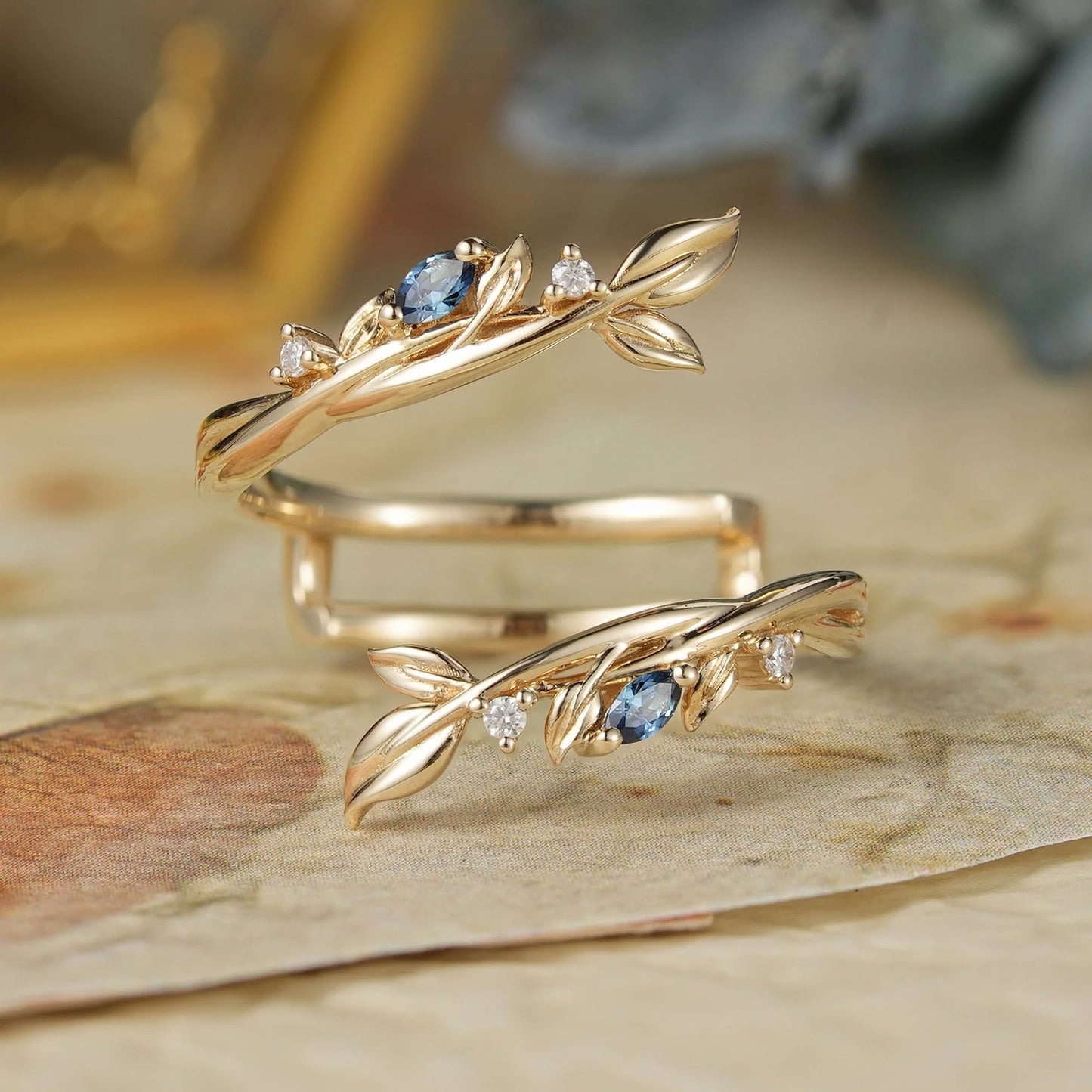 Sapphire Enhancer Wedding Band-Elodie