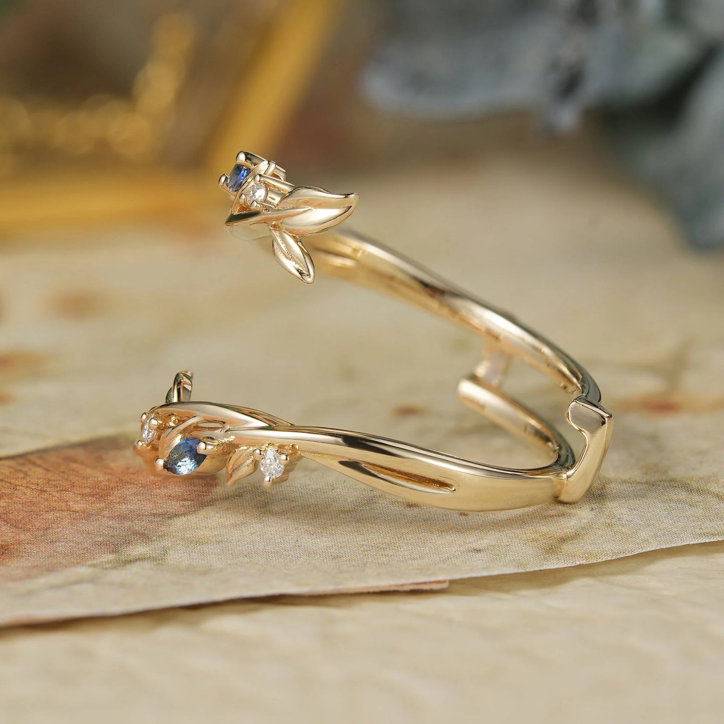 Sapphire Enhancer Wedding Band-Elodie