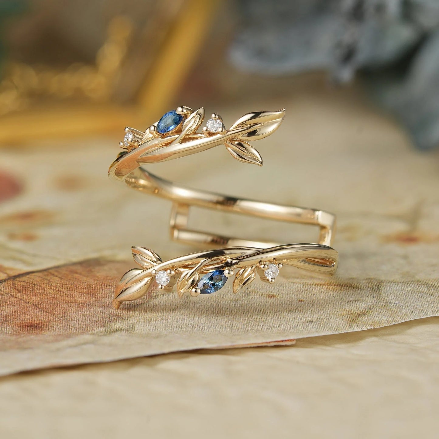 Sapphire Enhancer Wedding Band-Elodie