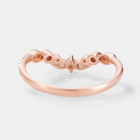 Vintage Design Chevron Wedding Band