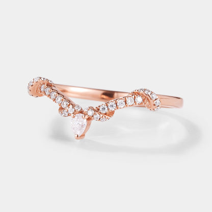 Moissanite Twisted Stacking Wedding Band