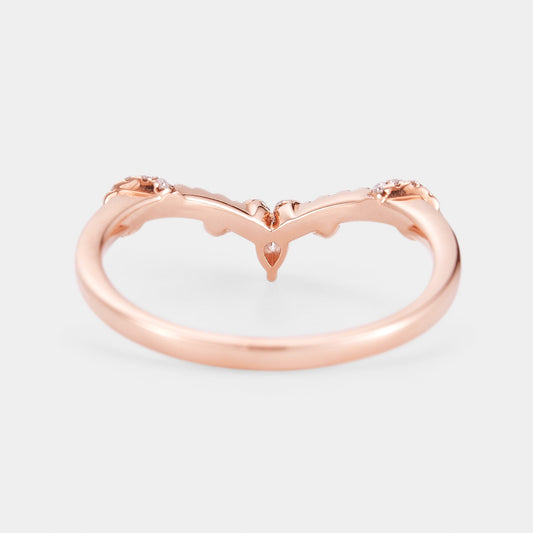 Moissanite Twisted Stacking Wedding Band