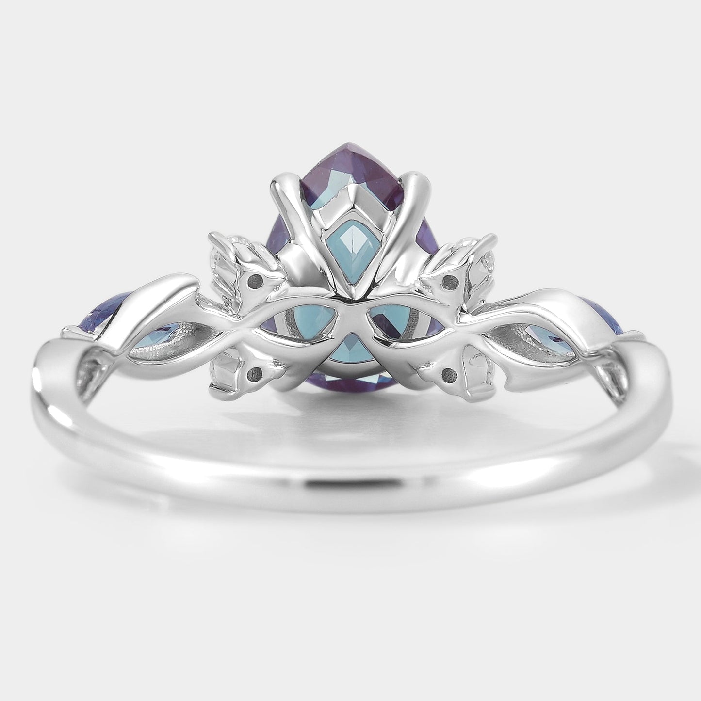 Classic Pear Cut Alexandrite Engagement Ring