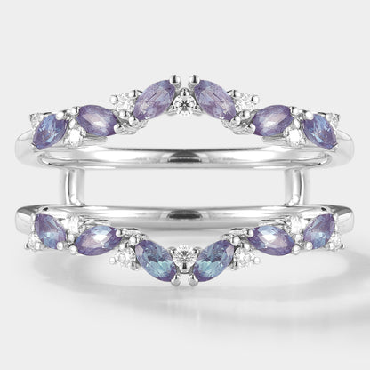 Alexandrite Enhancer Wedding Band